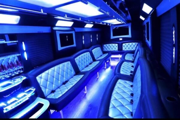 party bus rental nyc interior