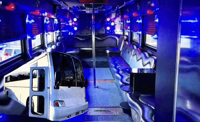 50 Passengers PArty Bus Rental for VIP